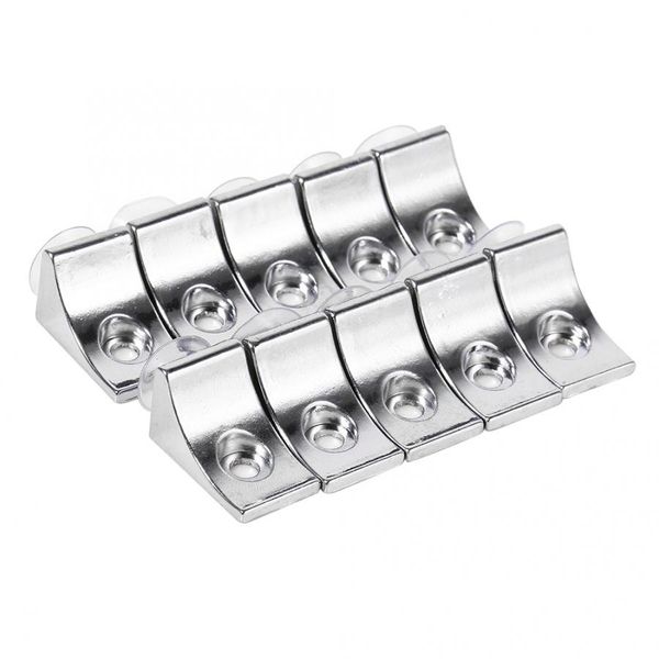 

10pcs/set zinc alloy wall corner 7 shaped shelf holder supporter + sucker for glass wood board