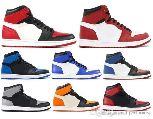 

new 1 high og game royal banned shadow bred toe basketball shoes men 1s shattered backboard silver medal sneakers high quality