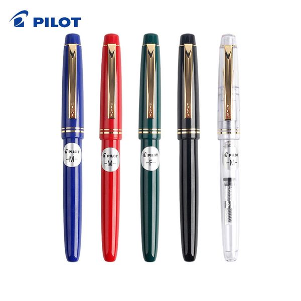 

pilot 78g 78g+ 22k golden fountain pen original lridium ink pen school practice calligraphy ef/ f/ m nib con40 converter 1pcs