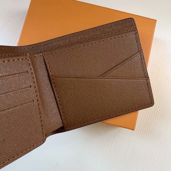 

NEW letters stars Leather Wallet Male business Fashion Bifold Short Card Holder Wallet Genuine Cowhide Leather Purse M60895