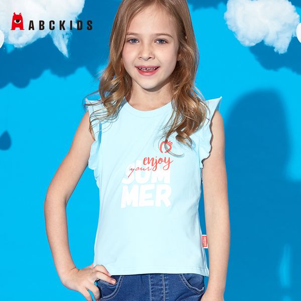 

abckids baby girl summer t shirt kid Ѭебенок обоѬка Ѭђкав cothes ђболка девђка деи 100% лопок пло, Blue