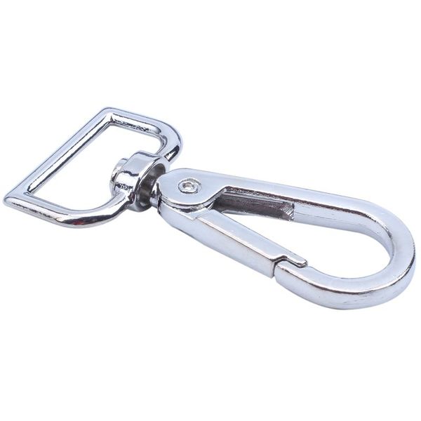 

4pcs metal carabiner ring key chain keychain clip hook outdoor buckle bag snap, silver, Black