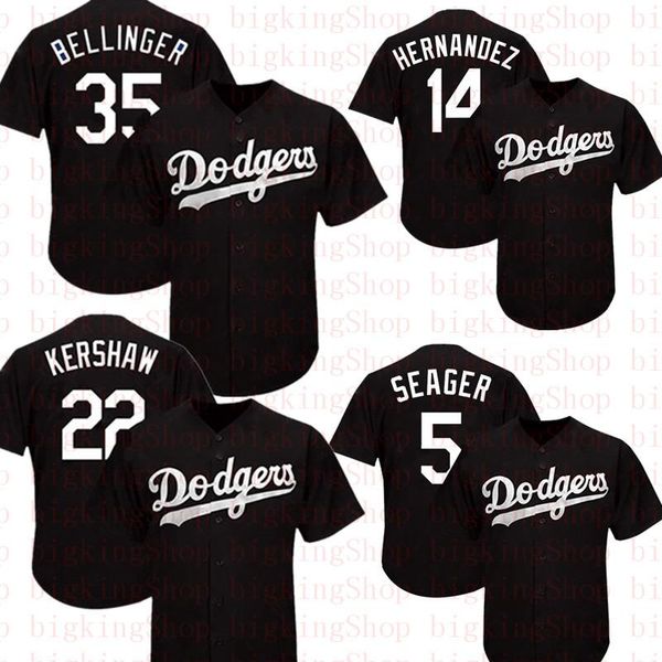 

Black 35 Cody Bellinger Los Angeles # Dodgers Jersey 22 Clayton Kershaw 5 Corey Seager 10 Turner 14 Enrique Hernandez 8 Machado Baseball