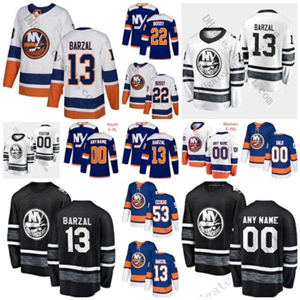 

2019 all star game 66 josh ho-sang ny islanders 13 mathew barzal anders lee tavares casey cizikas anthony beauvillier third hockey jerseys, Black;red