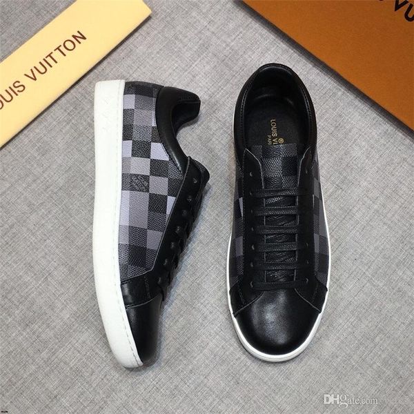 

20fw 2020 fashion man's casual shoes printed canvas shoe summer sports shoes man's apartment non-slip shoes chaussures pour hommes, Black