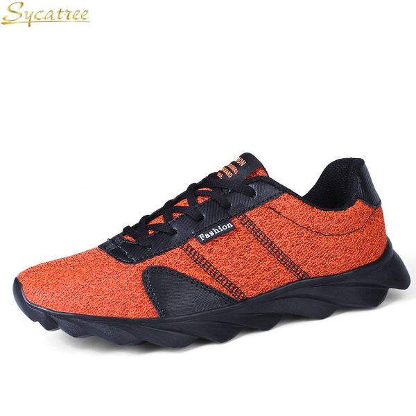 

sycatree men's running shoes mesh breathable sneakers trainers outdoor walking sport shoes athletic jogging male flats
