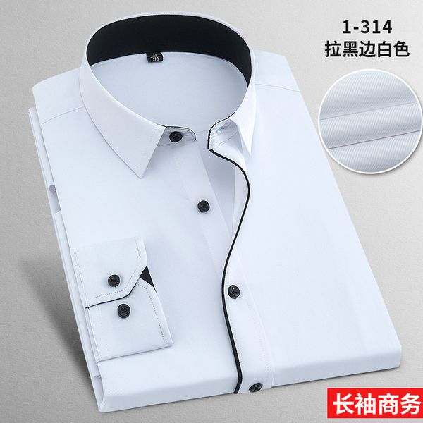 

plus size 5xl 6xl 7xl 8xl solid color business casual easy-care long sleeve men shirt fat guy green blue red 100kg 110kg 120kg, White;black