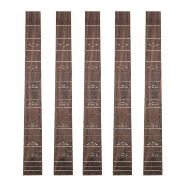 

5 pieces 41'' acoustic guitar fretboard 20 frets dot inlay musical instrument accessories, brown