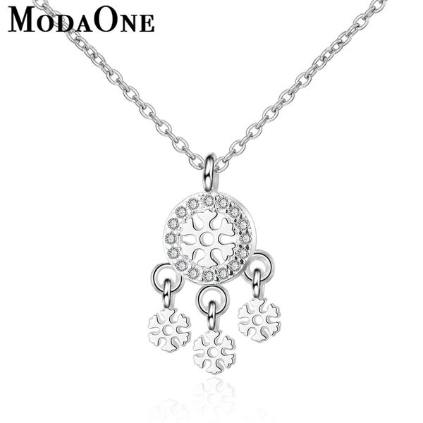 

modaone dreamcatcher necklace for women girl 925 sterling silver fashion jewerly chain kolye collares de moda 2019 collier