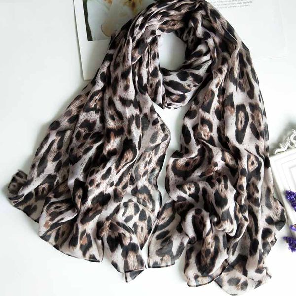 Womens Scarf Womens Leopard Print Casual Scarf Autumn Winter Warm Scarf
