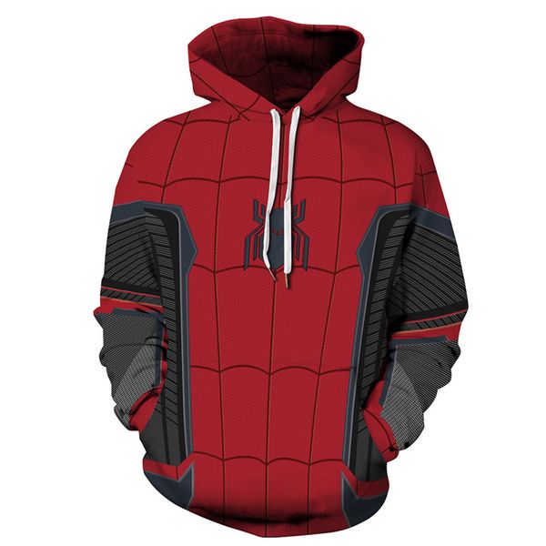 

new style men's designer hoodies stretch sweatshirts hip hop pullovers sportswear 3d printing spider-man couples with clothing s-5xl 11, Black