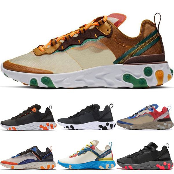 

nike react element 87 55 top orange peel реагировать element 87 55 кроссовки мужчин женщин яркий синий тройной черный белый красный orbit же