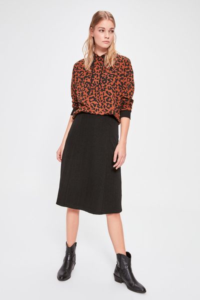 

trendyol basic трикотажная юбка twoaw20et0359, Black