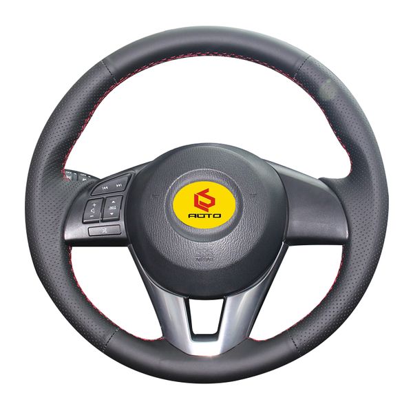 

braid on the steering wheel cover for cx-5 cx5 atenza 2014 new 3 cx-3 2016 tampa do volante do carro