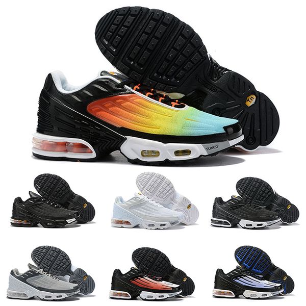 

2019 tn plus 3 iii tuned running shoes men women black white orange grey sneakers size 36-45