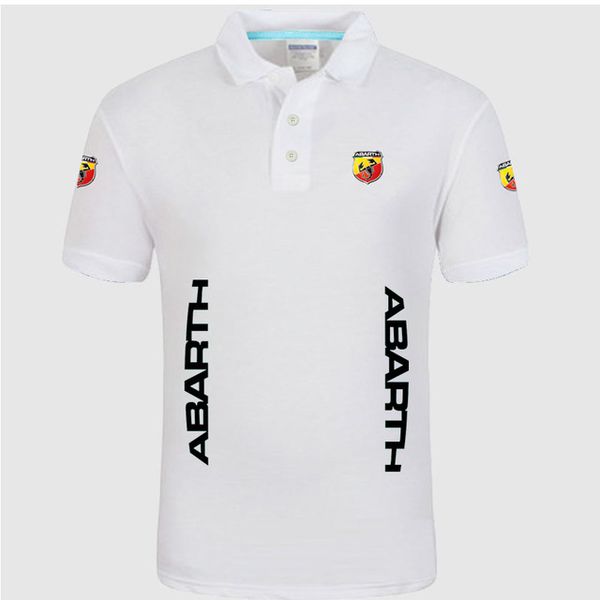 

summer brand abarth polo short sleeve shirt fashion casual solid polo shirt shirts s