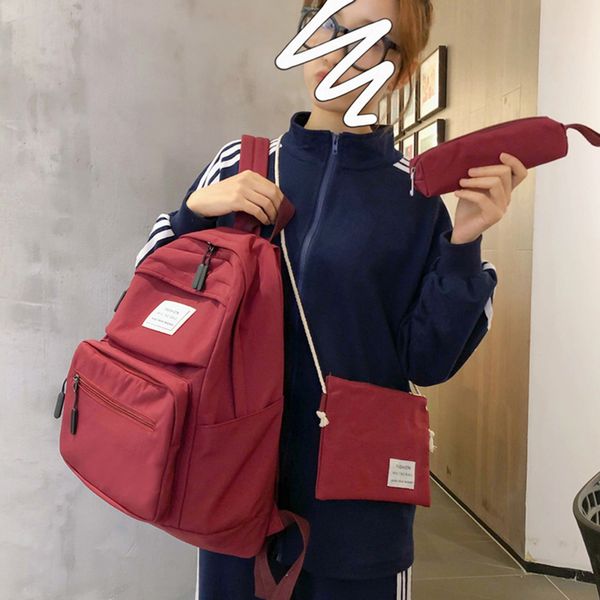 

3 set school bags for teenage girls kids children student backpack travel teen shoulder bag child schoolbag new women backpack