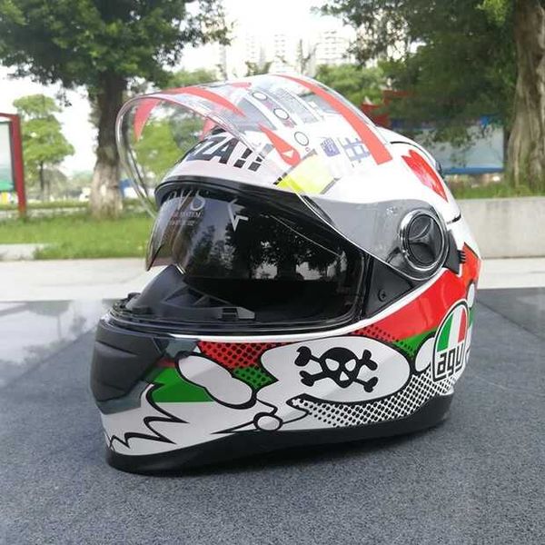 

Agv 322 Heart Двойной козырек REPLICA HELMET Полнолицевый мотоциклетный шлем внедорожного го