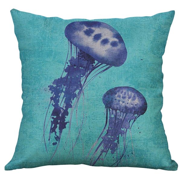 2019 Pillows Cover Decorative Marine Life Coral Sea Turtle