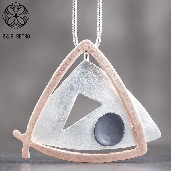 

big fish necklace long fashion jewelry rope chain metal triangle pndant necklaces & pendants alloy collar choker suspension 2020, Silver
