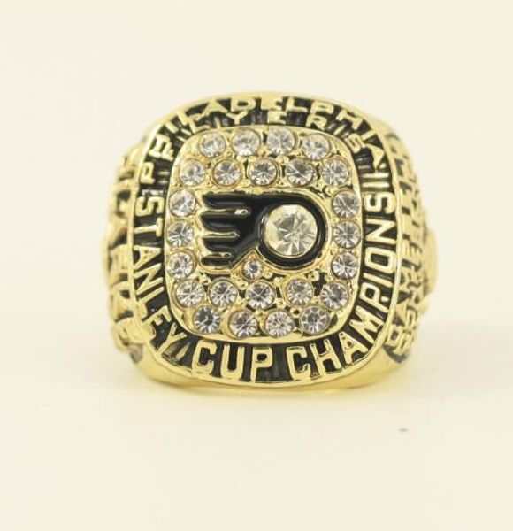 

реальный штраф Оптовая хоккей 1975Philadelphia Flyers Чемпионат кольцо мужские кольца