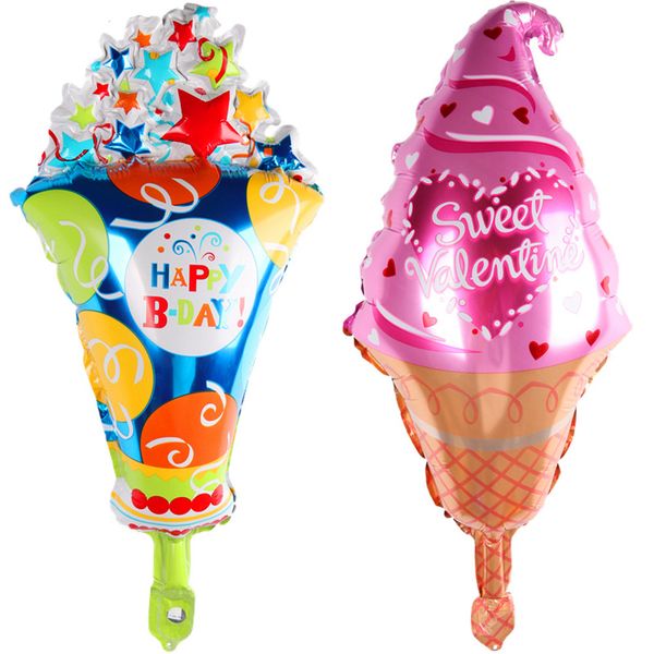 Партии поставляет последние мини мороженое воздушный шар с звездной сладкой валентинской фольгой для счастливый день украшения баллона