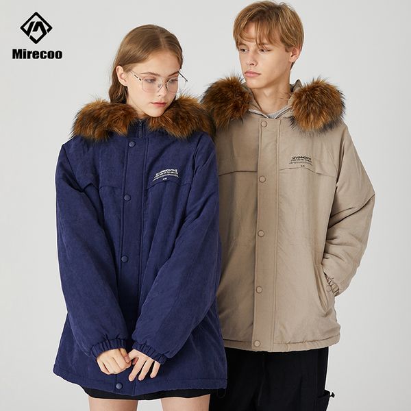 

winter jacket men hooded fur collar parka down jacket men hip hop windbreaker streetwear harajuku thick coat warm outwear, Black