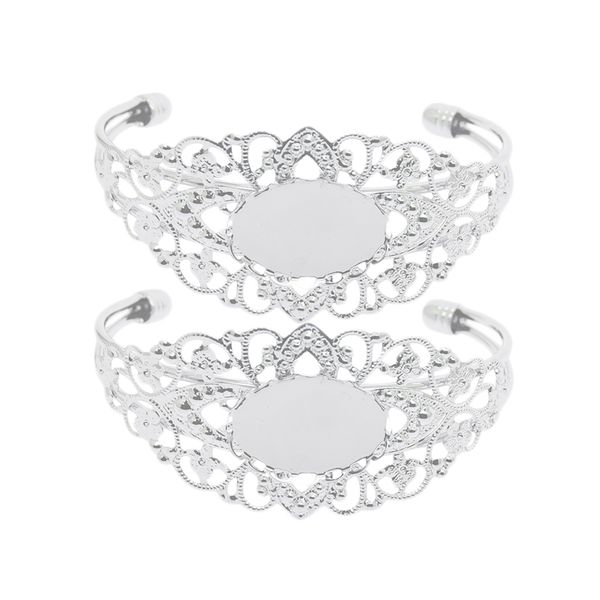 

2pieces silver bracelet bangle jewelry elegant bracelet cuff bracelet valentine's day gift, Golden;silver