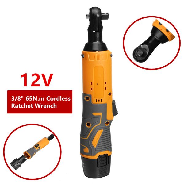 

12v electric wrench kit 3/8 cordless ratchet wrench rechargeable 45nm torque ratchet power tools