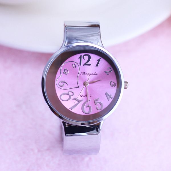 

2019 chaoyada women girls stainless steel case quartz wristwatches ladies fashion luxury dress bracelet watches female clocks, Slivery;brown