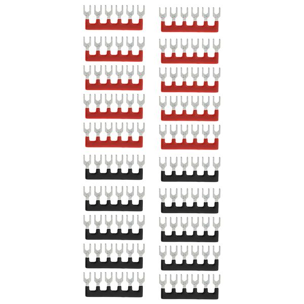 

20 шт вилка тип предварительно изолированная клеммная колодка барьерный полосы перемычки, 6 слот, прочный