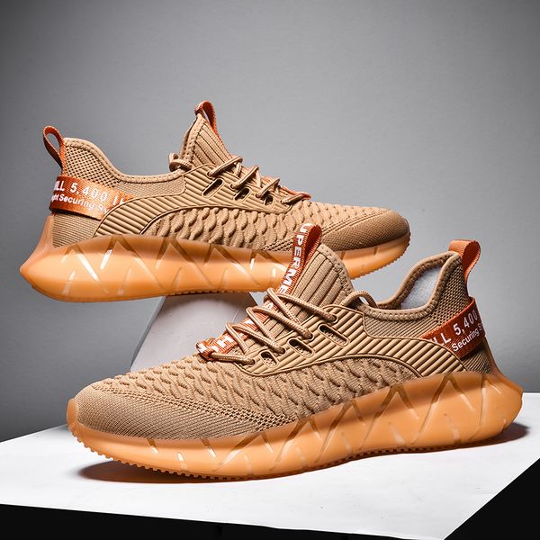 

popcorn sole lightweight flying weave sneakers for sports man shoes running man sport shoes summer men's fitness