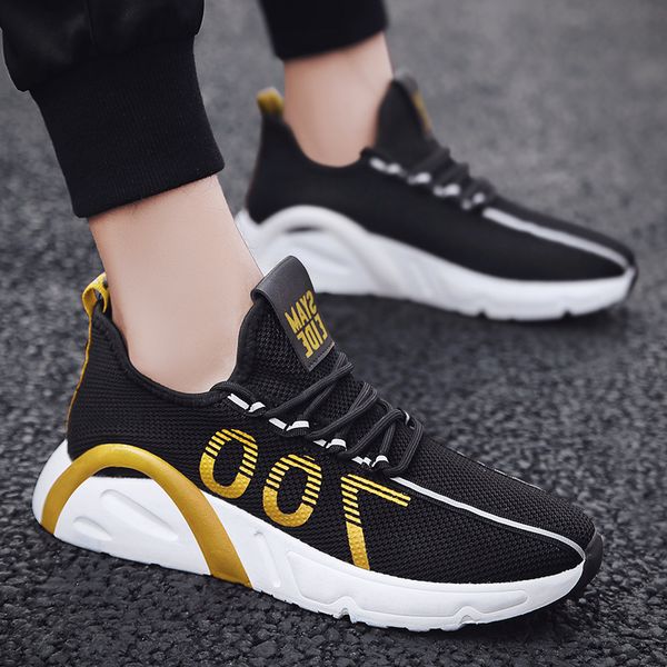 

flywire breathable luminous sports men's shoes running comfortable mesh letter print jogging gym training outdoor sports sneaker