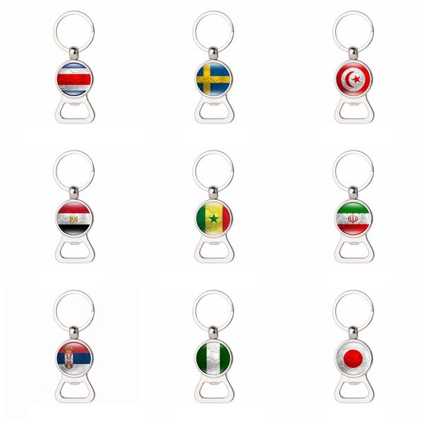 

football souvenir bottle opener keychain world cup european key chain multi function guests favor party metal gift