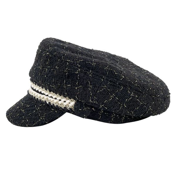 

2019 осень и зимние шапки шерсти военный cap ladies flat army hat salior duck tongue hat вмс ветер flat top cap военный, Blue;gray