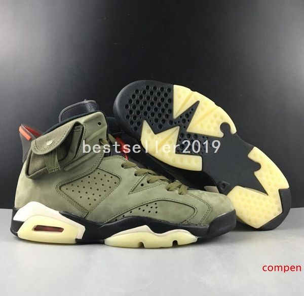 

2019 travis x 6 medium olive mens basketball shoes designer sneakers trainers scotts 6s 3m reflective des chaussures hommes zapatos