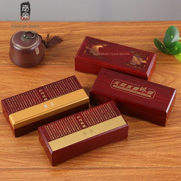 

price anti-corrosion case case myopia wooden glasses packaging box solid color anti-fall ankle myopia glasses box