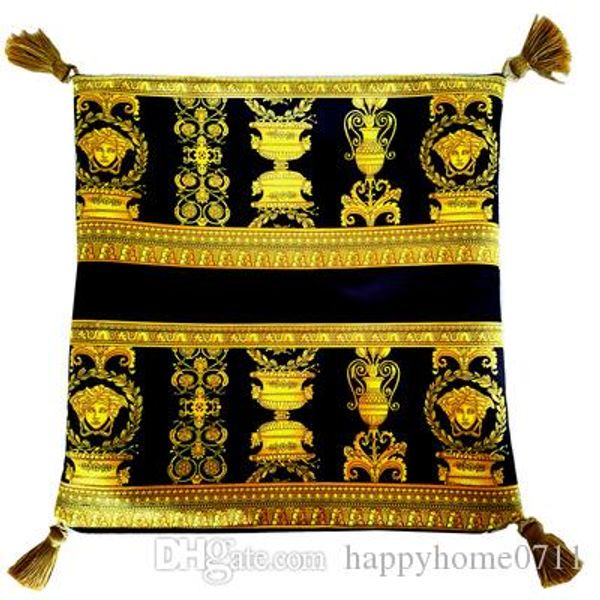 

Designer signage creative printing tassel pendant decoration pillowcase cushion cover 35*35cm high quality and comfortable fabric 2019