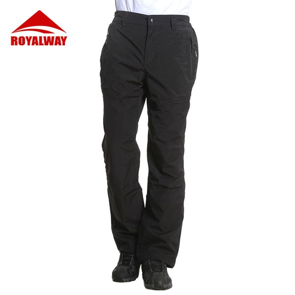 

royalway outdoor fashion hiking pants quick dry breathable waterproof loose trekking fishing trousers men sports rom3020cs, Black;green