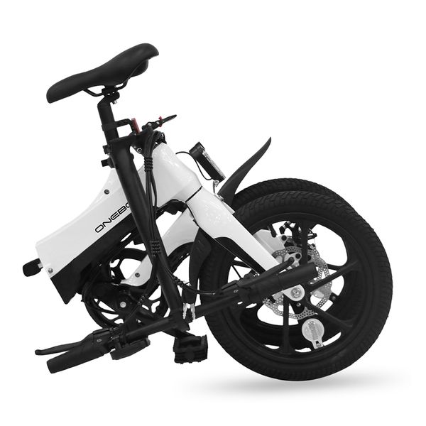 

16-дюймовый складной велосипед electric power assist мопед электрический велосипед e-bike 250w мотор и двойной дисковые тормоза, Silver;blue