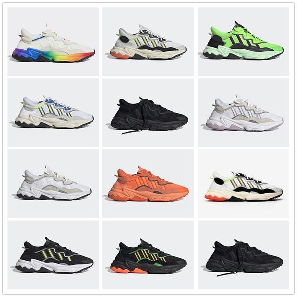

pride 3m reflective ozweego men women running shoes era pack neon green bold orange halloween tones trainers sports sneakers 36-45