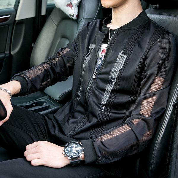 

men's clothing 2020 spring summer new men's lightweight breathable jacket thin section sun protection clothing youth men jacket, Black;brown