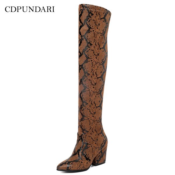 

cdpundari high heels over the knee boots women thigh high boots ladies winter shoes woman, Black