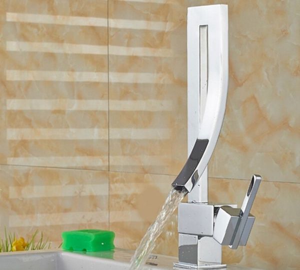 

modern stylish kitchen faucet and cold water unique bend deck moute mixer bathroom faucet torneiras para pia de banheiro