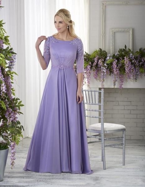 

2020 plus size floor length chiffon mother of the bridal chiffon dresses 3 4 lace sleeve beaded evening party dresses for women, Black;red