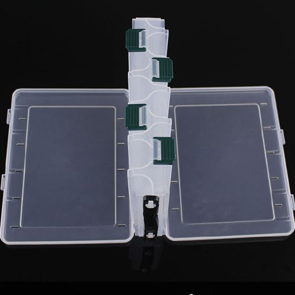 

fishing box fishing tackle storage container supplies double sided baits lure case plastic transparent