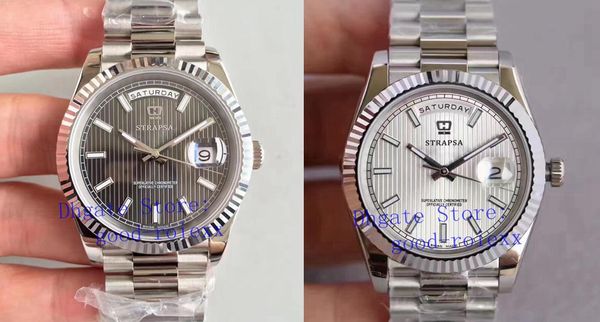 

luxury men's watches automatic cal.3255 men gray dial sapphire steel day time date 228239 watch superlative 40mm n factory wristwatches, Slivery;brown