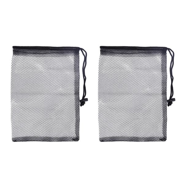 

2pcs mesh bag with drawstring for gym shower