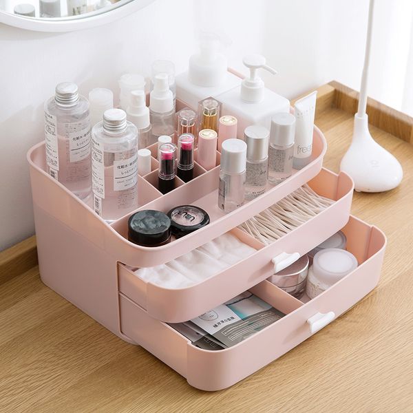 

meyjig large capacity makeup organizer brush lipstick holder bathroom organizer cosmetic storage box makeup display case desk