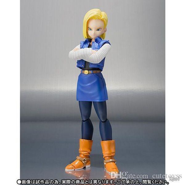 

lxh cute 14cm anime dragon ball z s.h.figuarts kai standard no.18 action figures collectible model toys gift